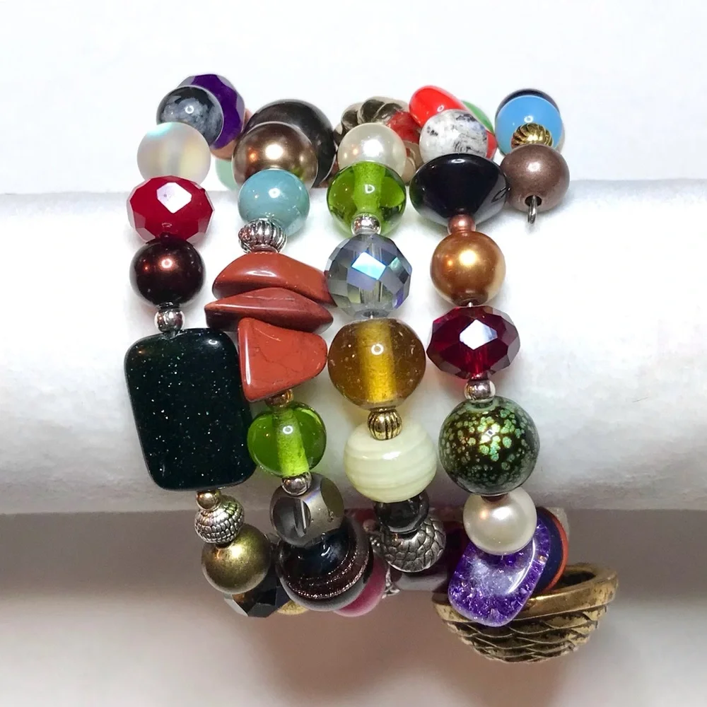 Handmade Bracelet with Vintage & Contemporary Elements (B75-1H) New Without Tags - Picture 7 of 11